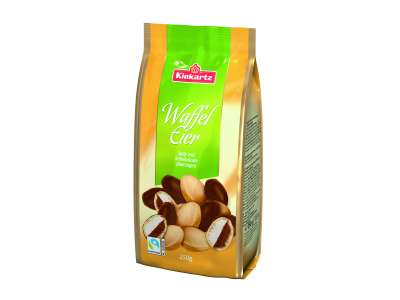 Waffeleier zartbitter teilschokoliert